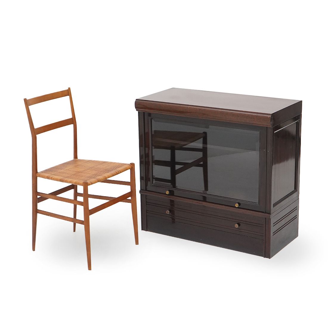 390.0 Md Sideboard With Glass And Drawer, 1970s photo