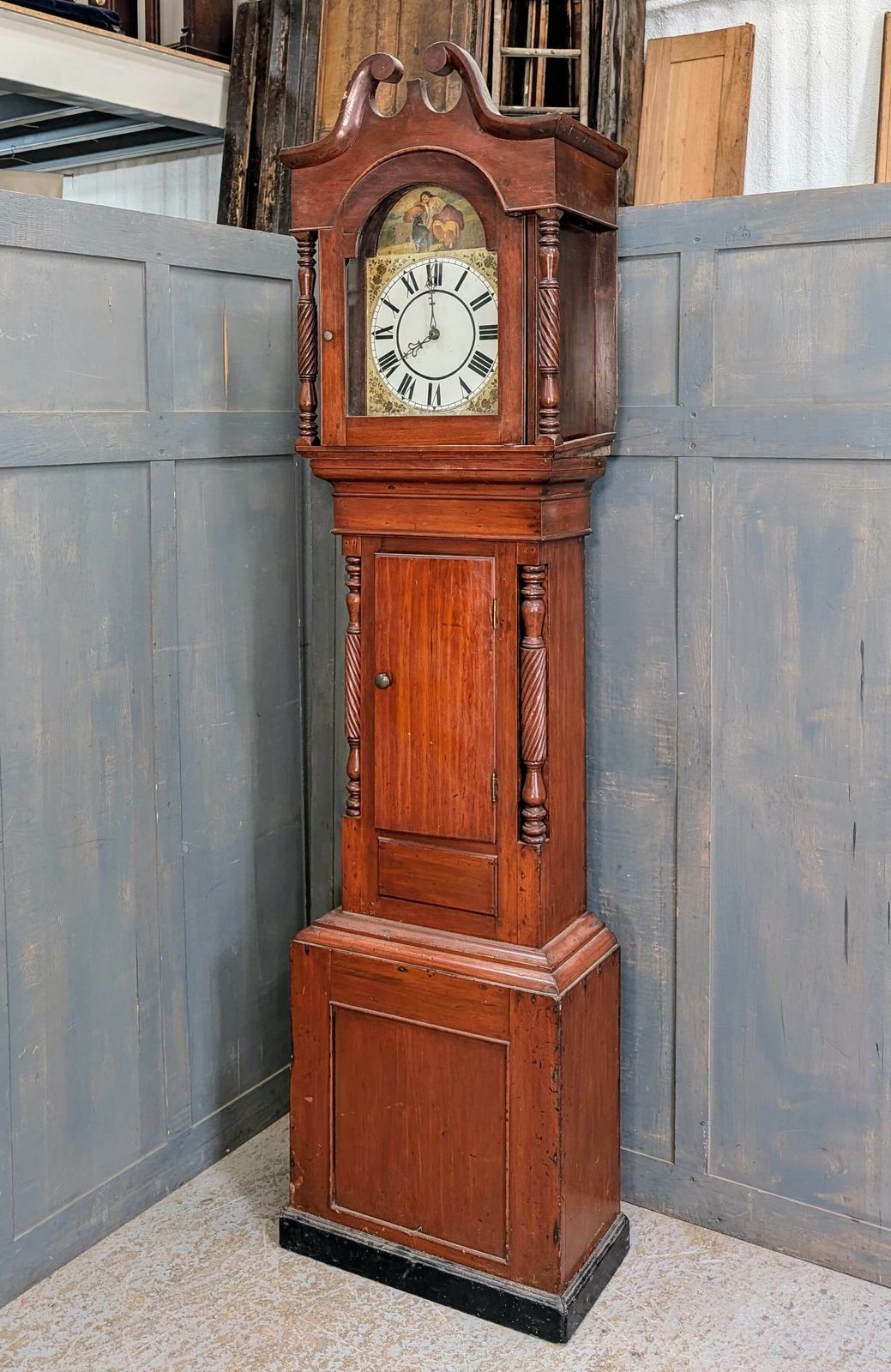 Girl & Goat Georgian Satinwood Grandfather Clock, Project photo vinterior
