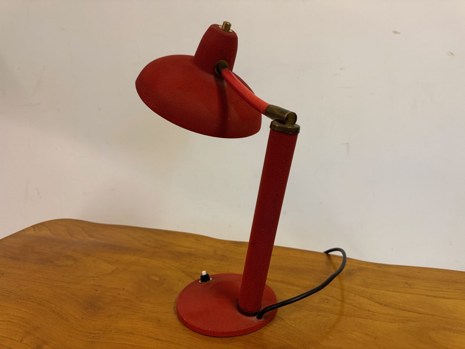 1950s Red Italian Table Lamp, Vintage photo 395.0