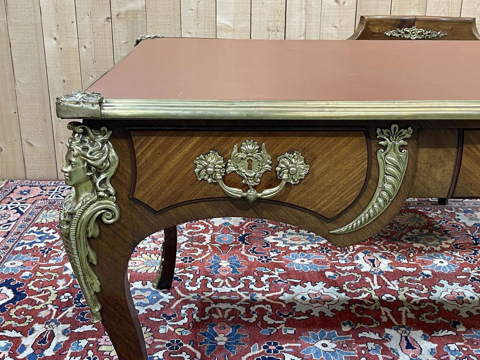 Desk Regency Style, Napoleon III Period Late 19th Century photo vintage