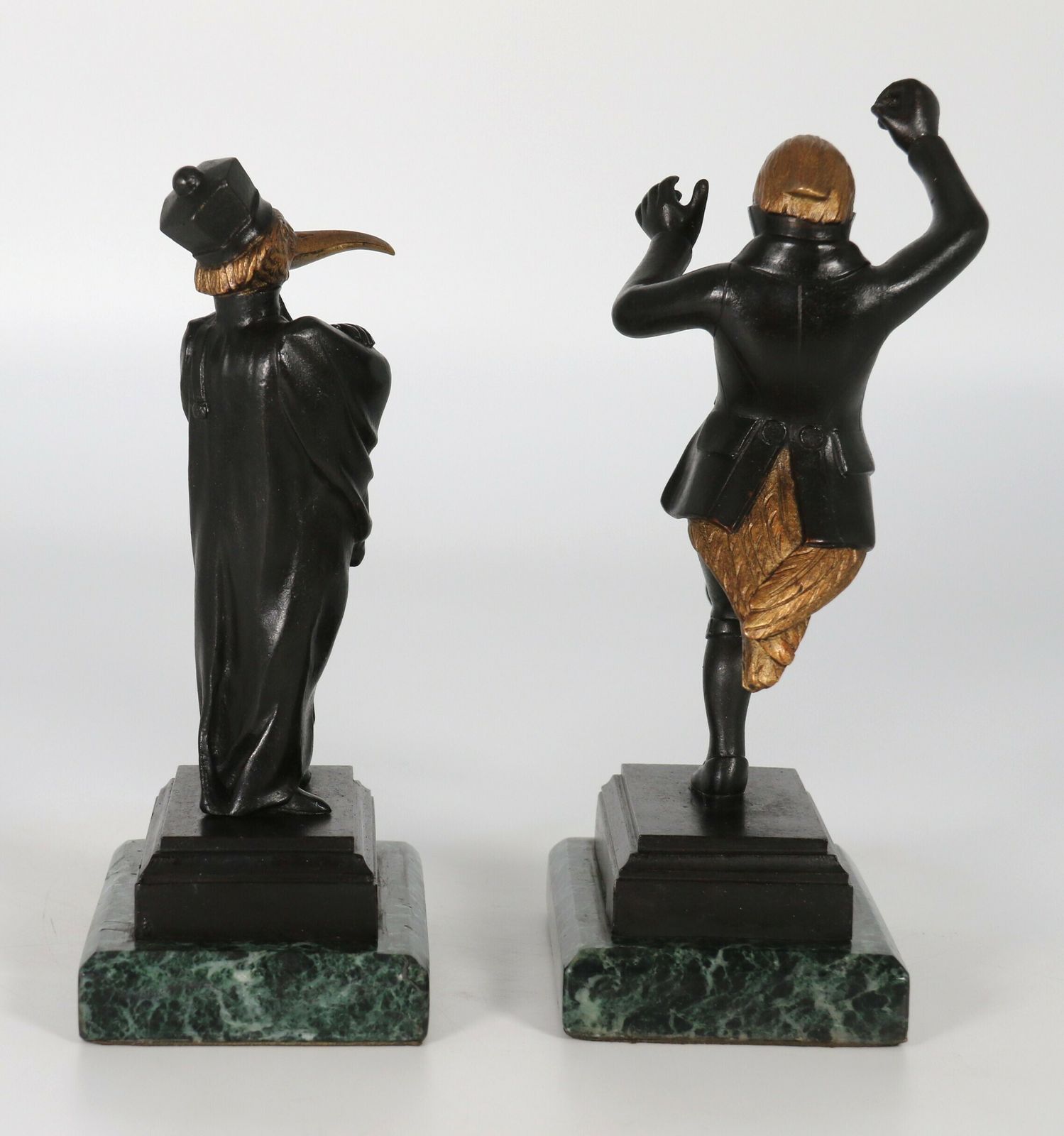 Antique Pair Of Bronze Caricature Figures Of Theatrical Birds, Circa 1880 photo buy