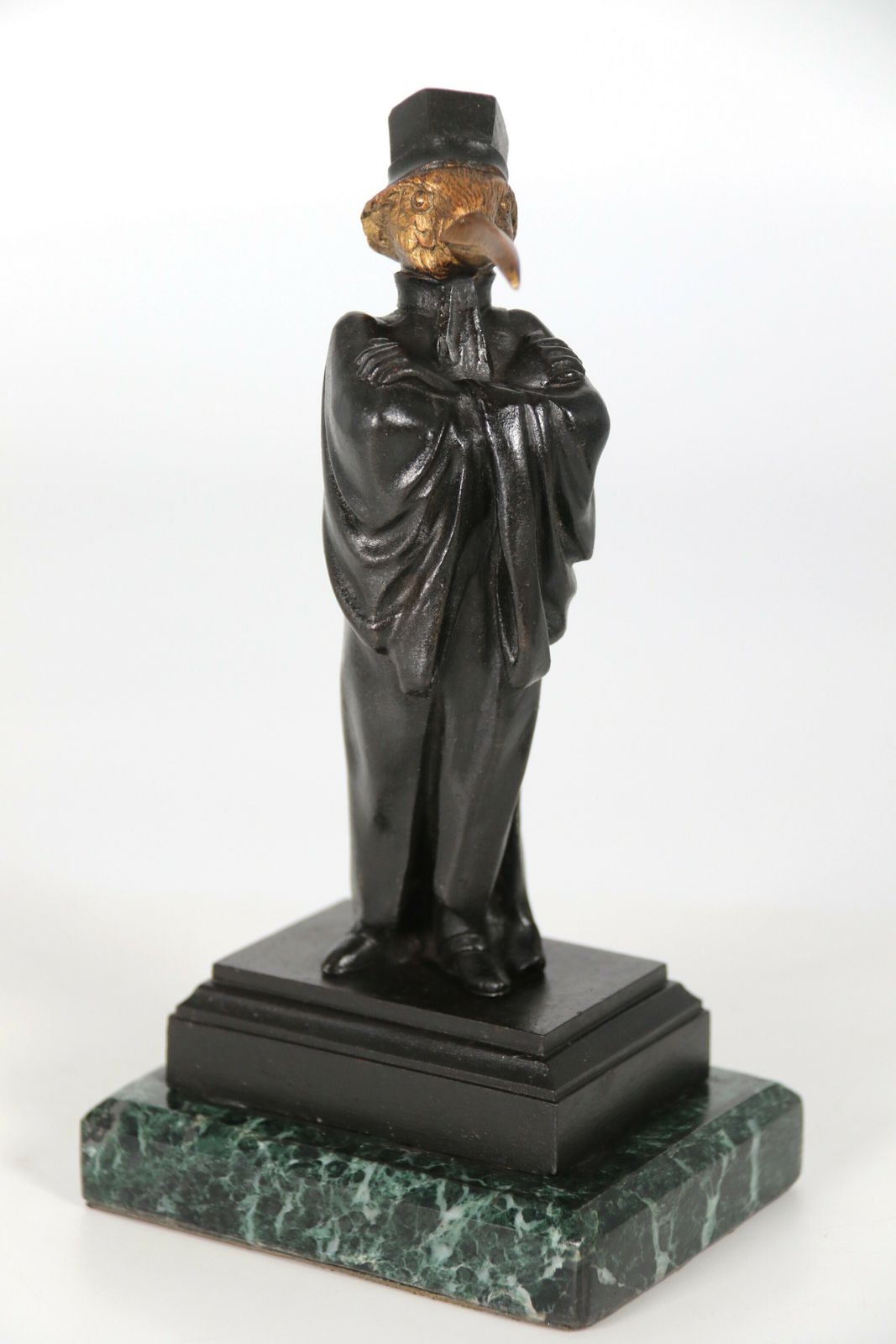 photo furniture Antique Pair Of Bronze Caricature Figures Of Theatrical Birds, Circa 1880