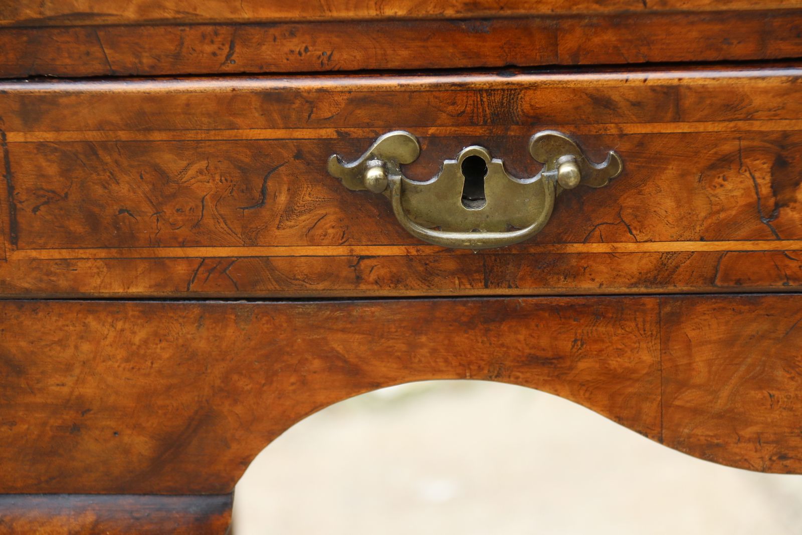 photo furniture English Mid 18th Century Burr Elm Lowboy Or Table, Circa 1750