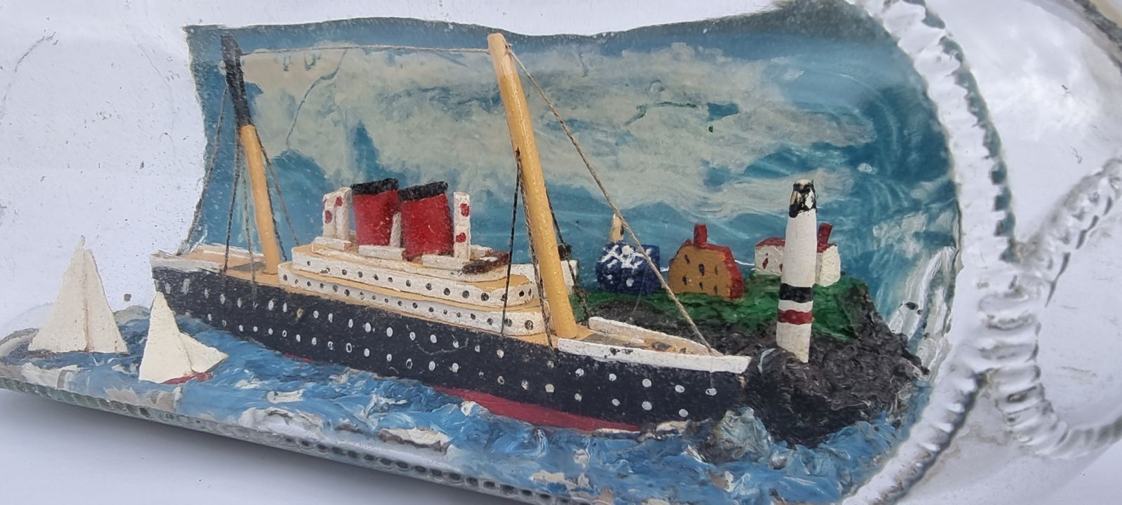 photo furniture A Rare Folk Art Diorama Model Ship In A Bottle Circa 1930