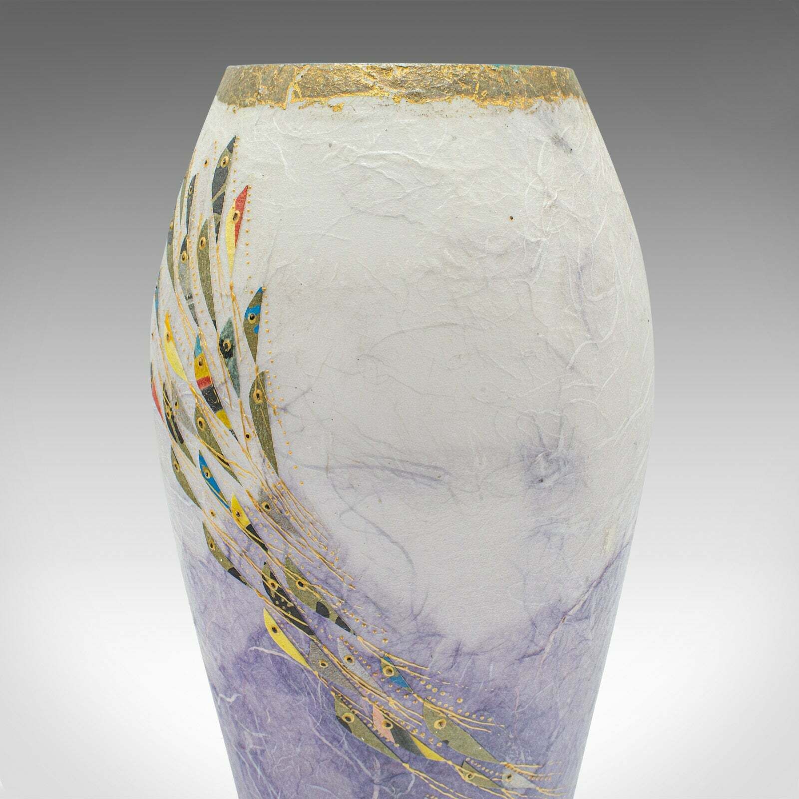Home Decor Contemporary Decorative Flower Vase, English, Art Glass, Posy Sleeve, Applique photo
