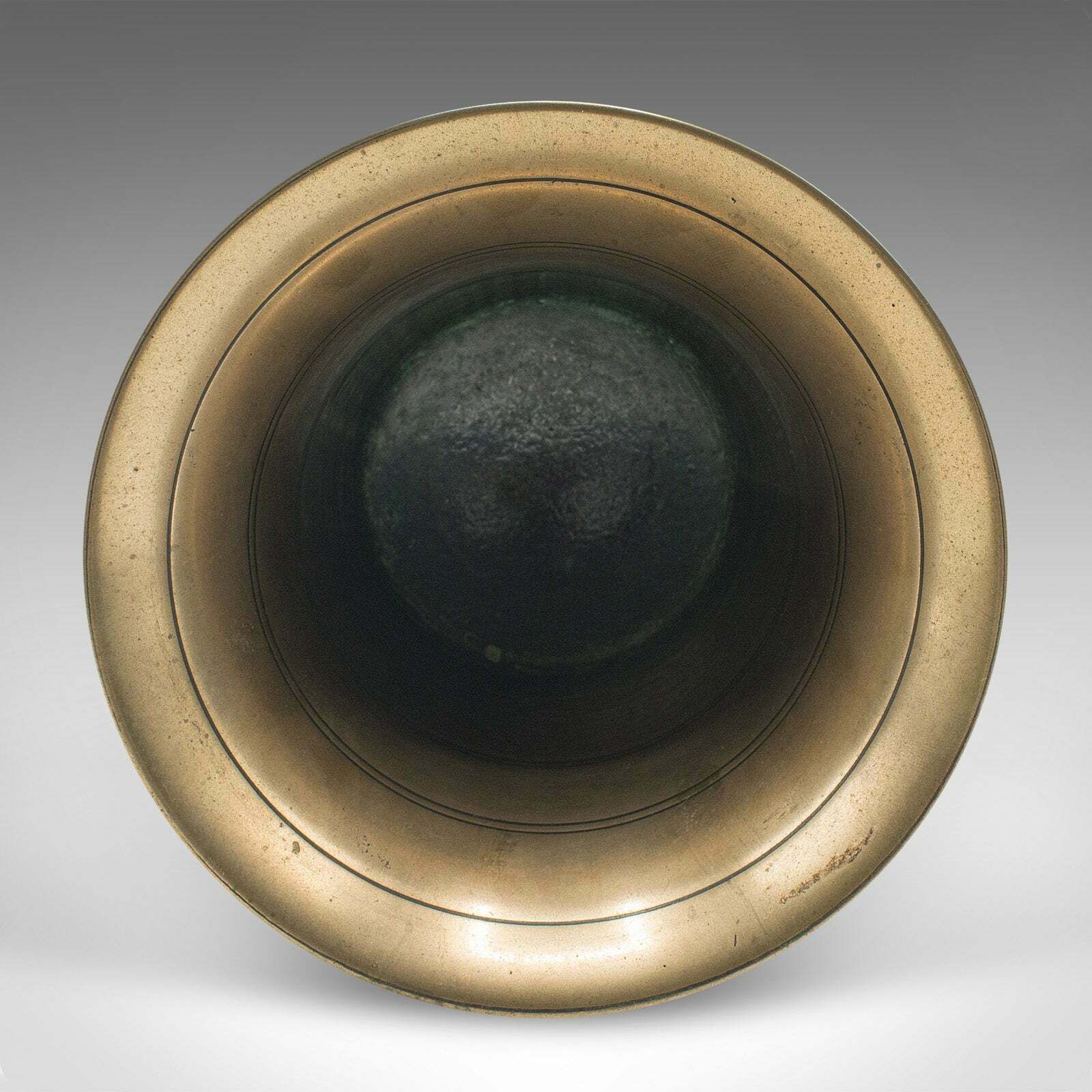 Antique Mortar And Pestle Duo, English, Brass, Apothecary, Jardiniere, Georgian photo vinterior