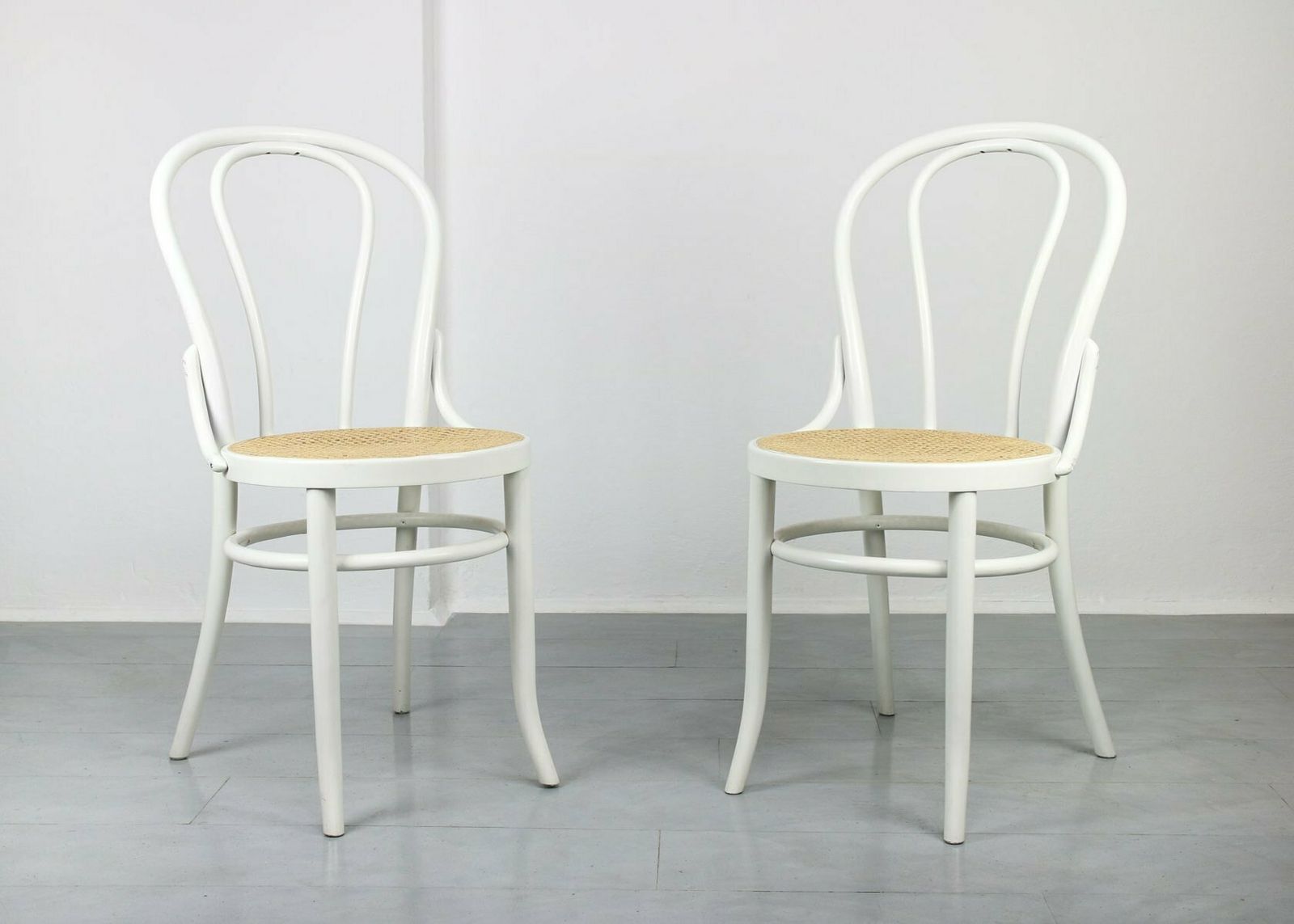 No. 18 White Chairs Attributed To Michael Thonet, Set Of 4 photo furniture