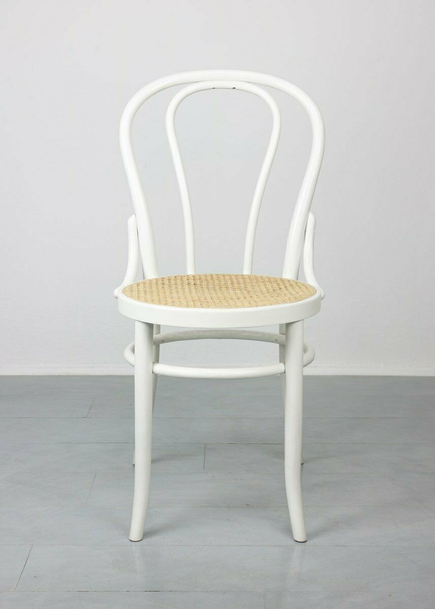 photo buy No. 18 White Chairs Attributed To Michael Thonet, Set Of 4