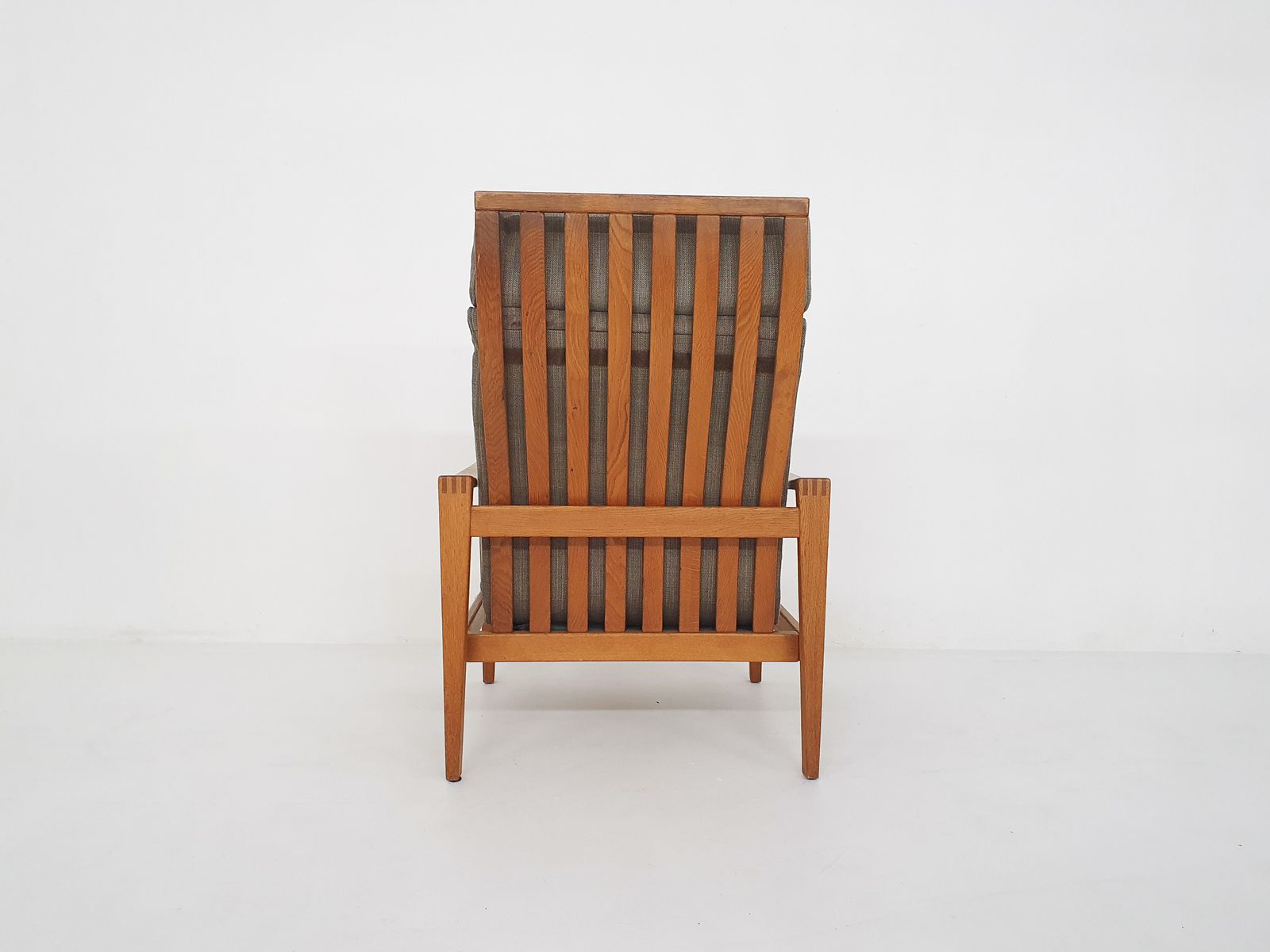 Mid Century Oak High Back Lounge Chair By Hartmut Lohmeyer For Wilkhahn, Germany 1960's photo 546.0