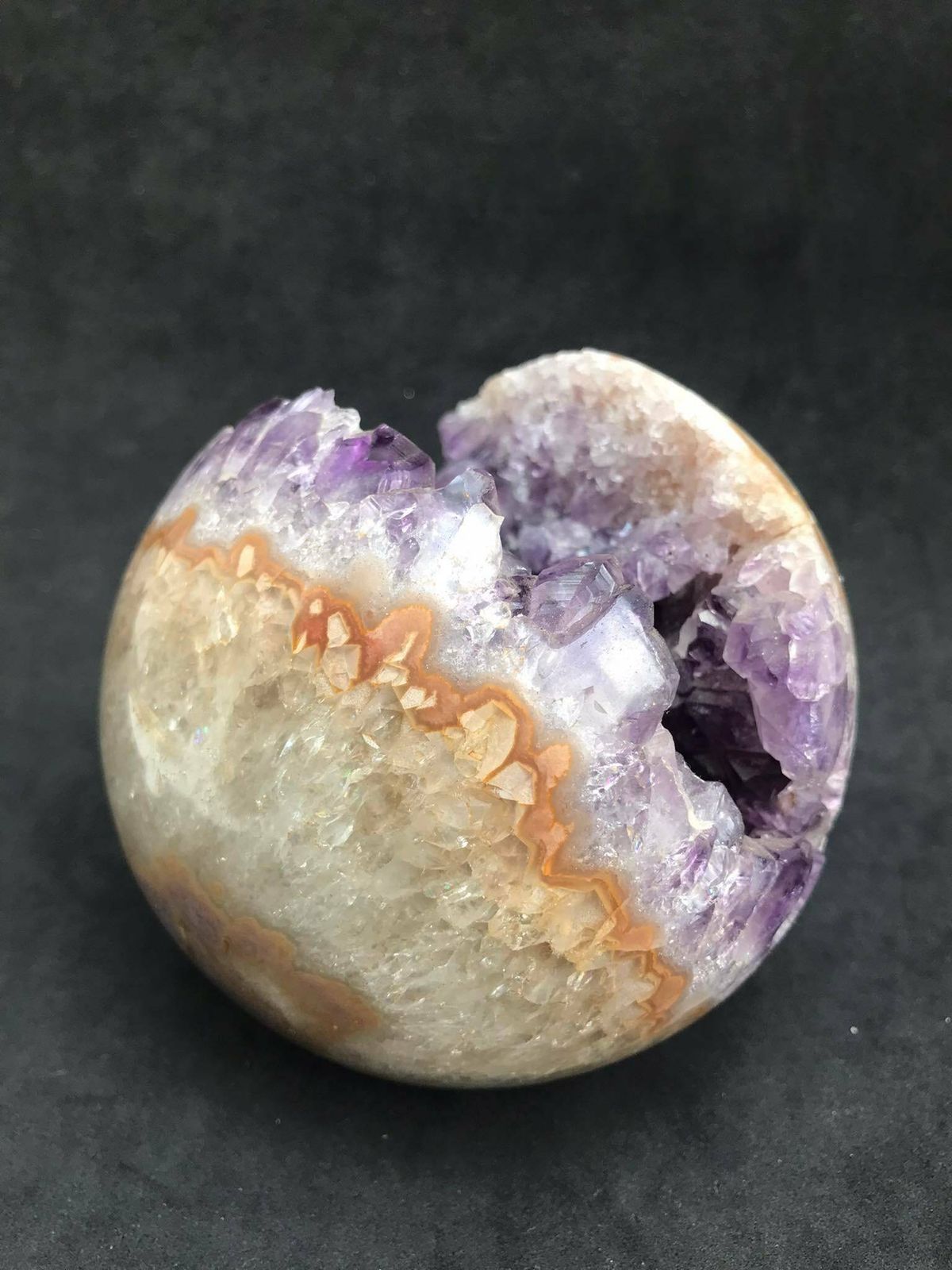 Amethyst Geode Ball Uruguay Gift Magical Gemstone Decorative Crystal Sphere Healing Stone Meditation Boho Ethnic Purple Decor Collector photo 327.0