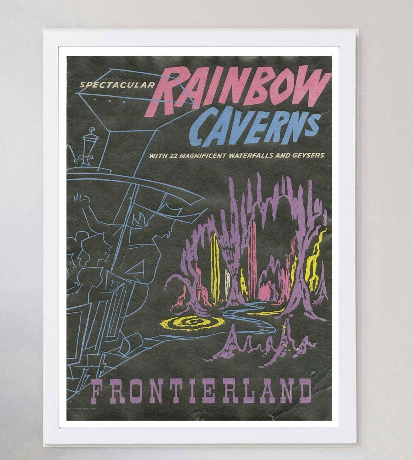 Disneyland   Rainbow Caverns   Frontierland Original Vintage Poster photo for sale
