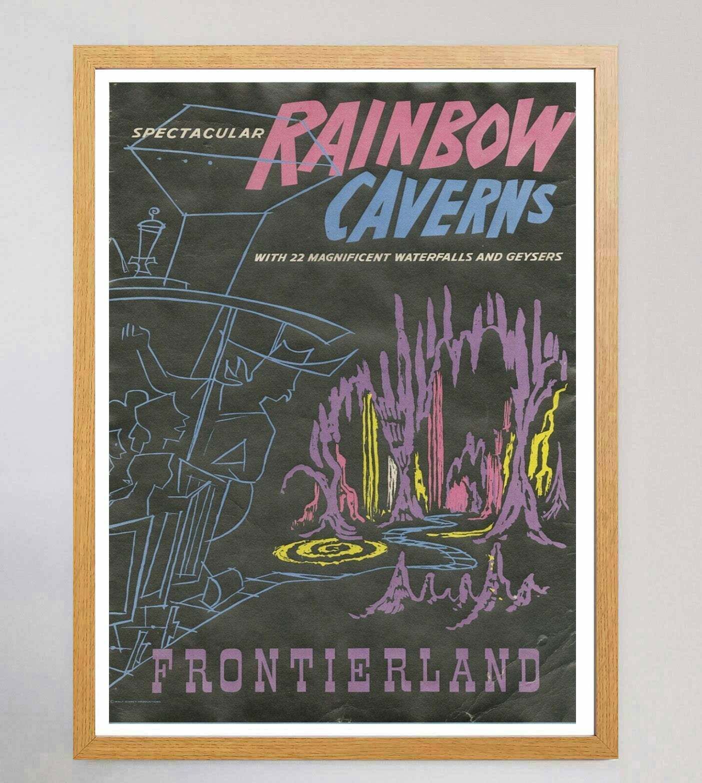 Disneyland   Rainbow Caverns   Frontierland Original Vintage Poster photo Art