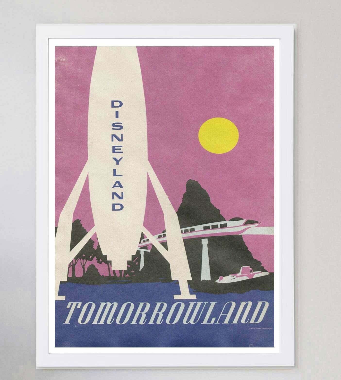 Disneyland   Tomorrowland Original Vintage Poster photo for sale