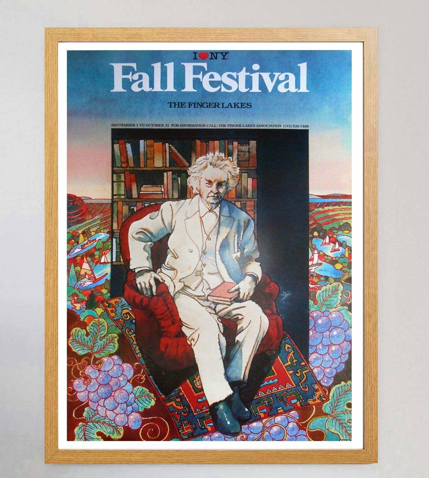 Original Vintage Poster  Milton Glaser   I Love Ny Fall Festival photo Art