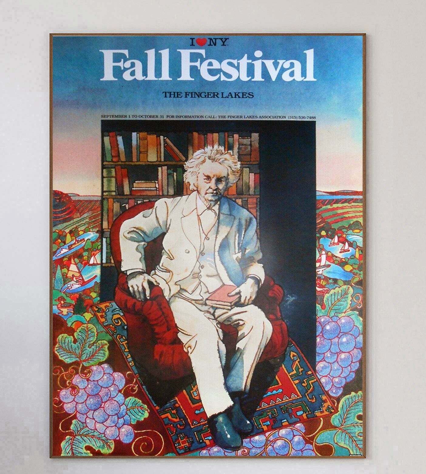 Original Vintage Poster  Milton Glaser   I Love Ny Fall Festival photo 331.0