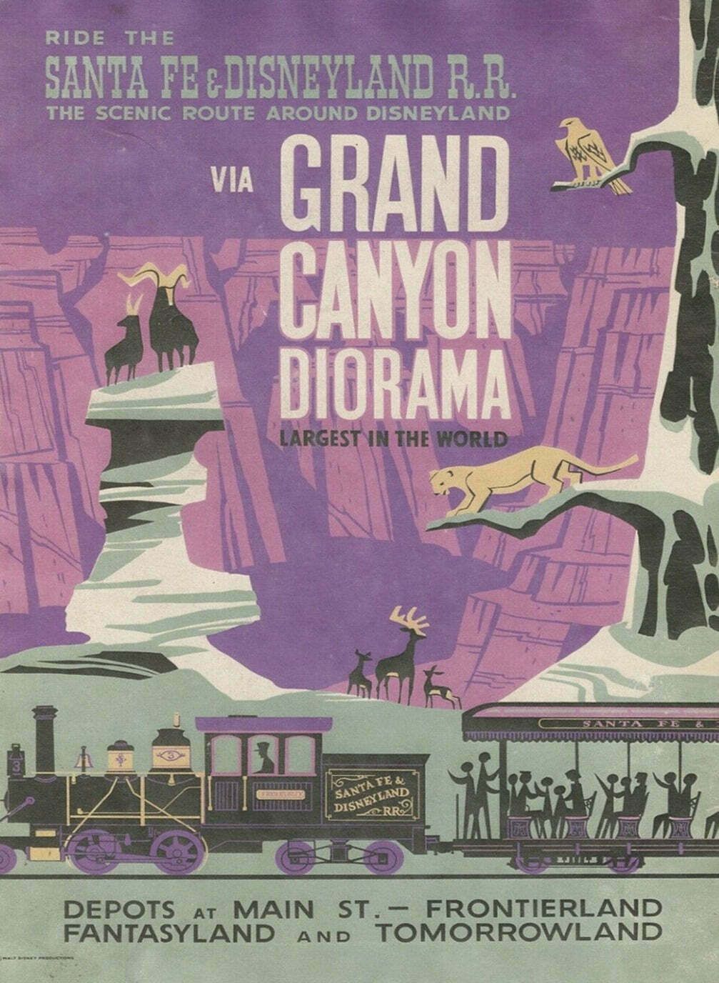 Disneyland   Grand Canyon Diorama  Original Vintage Poster