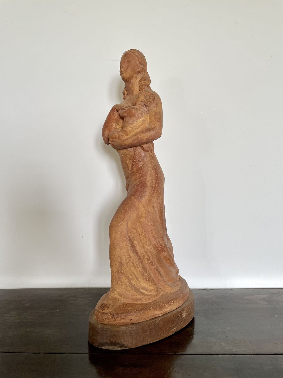 Lady Muriel Wheeler   Early 20th Century Terracotta Group Of A Mother And Child