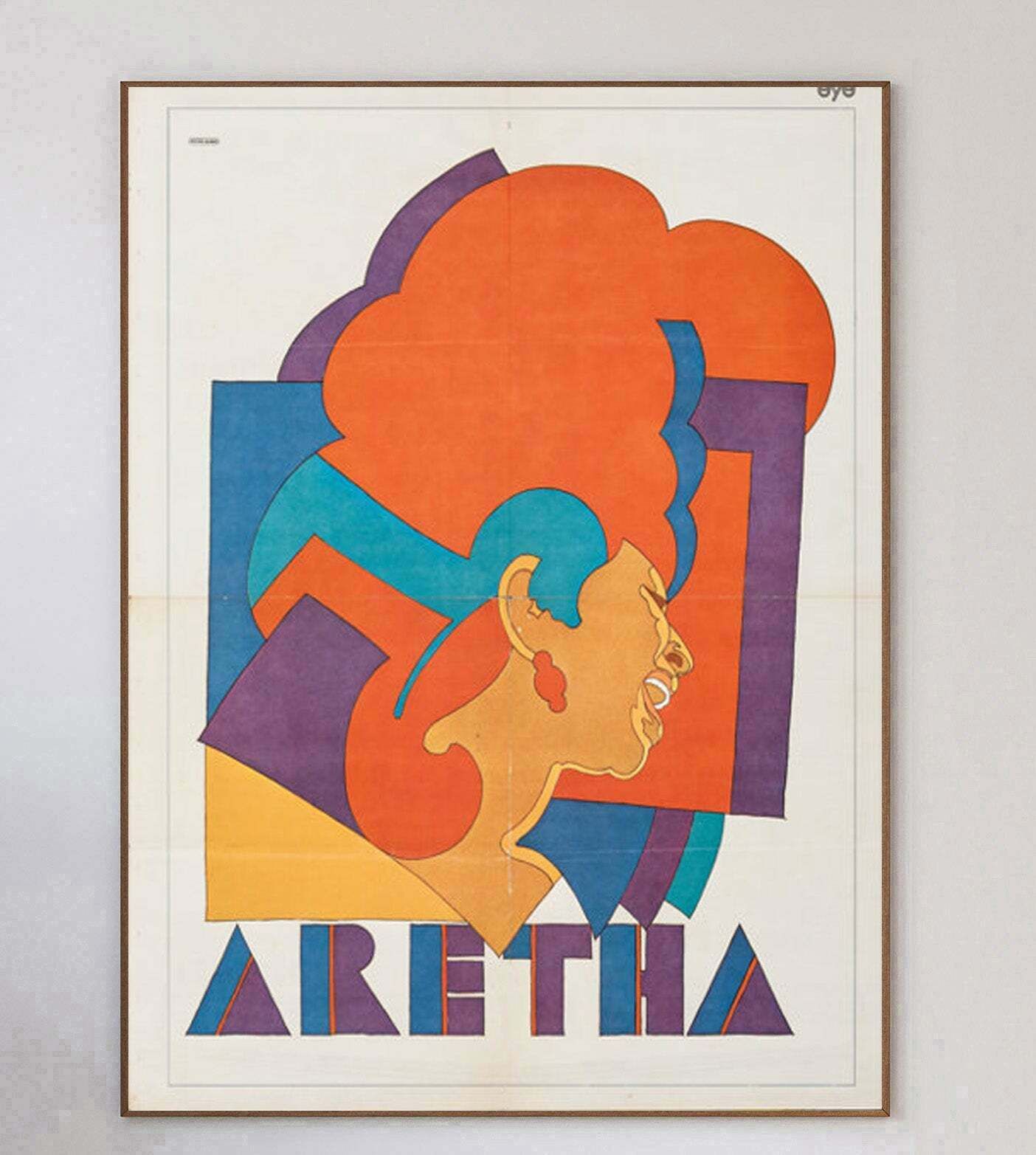Original Vintage Poster Aretha Franklin   Milton Glaser photo 1098.0