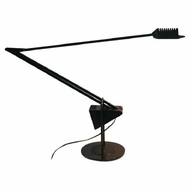 Black Metal Postmodern Table Lamp By Fridolin Naef For Luxo, 1980s