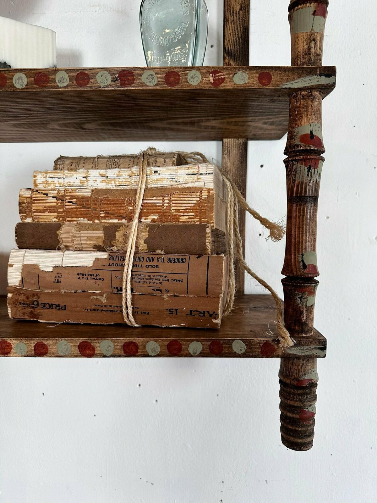photo for sale "Made By Muirshin" Faux Bamboo Overpainted Shelving Unit Variety Of Sizes And Styles Available