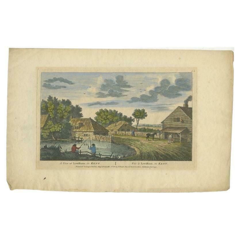 Antique Print Of Lewisham In Kent, England, 1770 photo furniture
