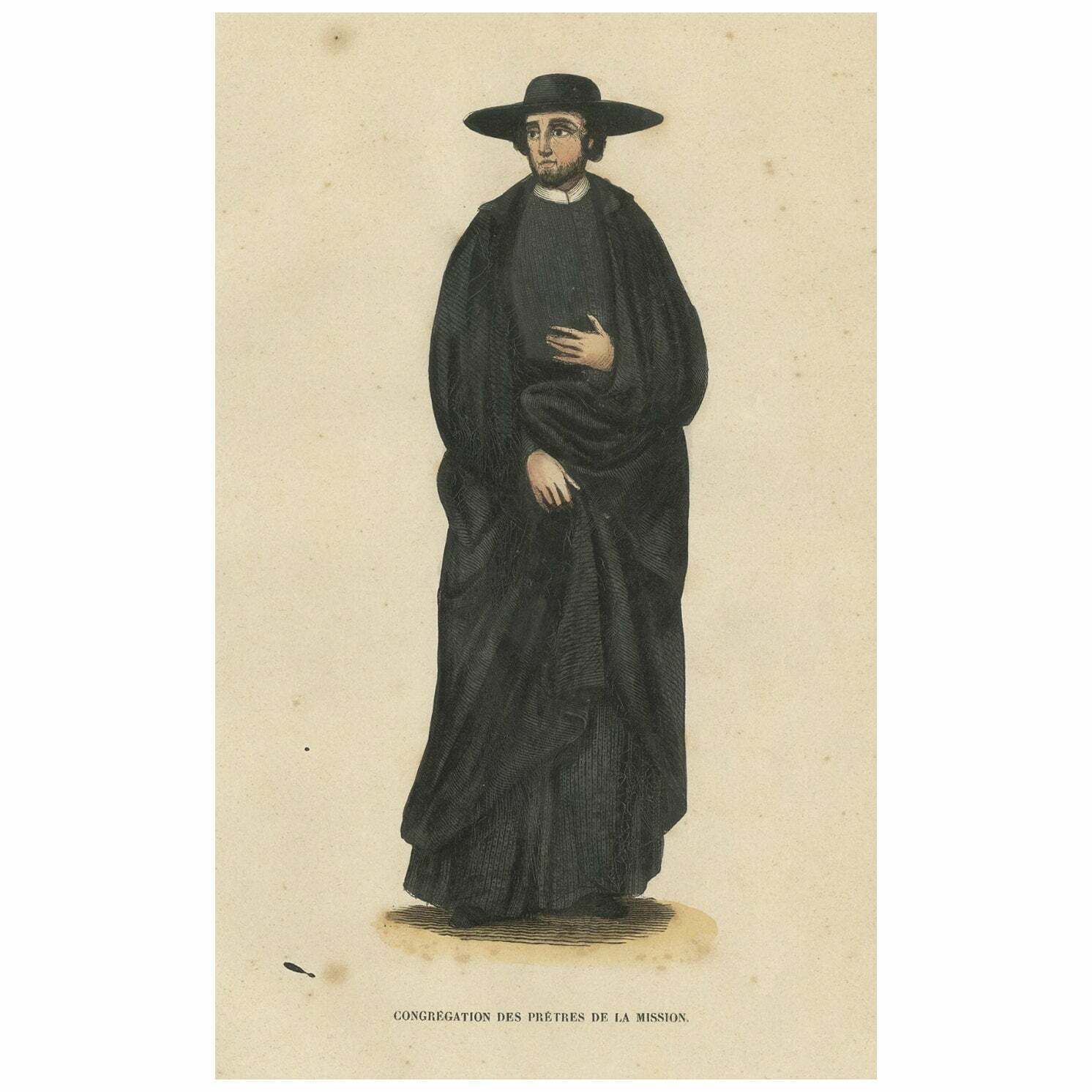 Antique Print Of A Member Of The Congregation Of The Mission, 1845