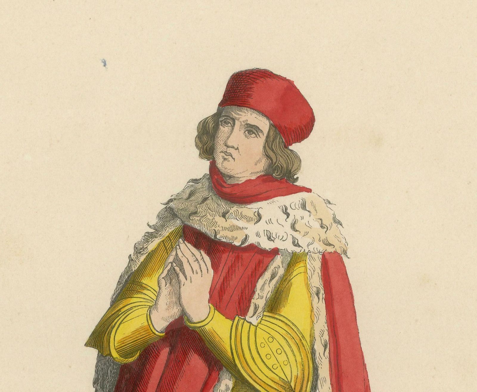Albrecht Achilles: The Warrior Prince Of Brandenburg In Prayer, 1847 photo for sale
