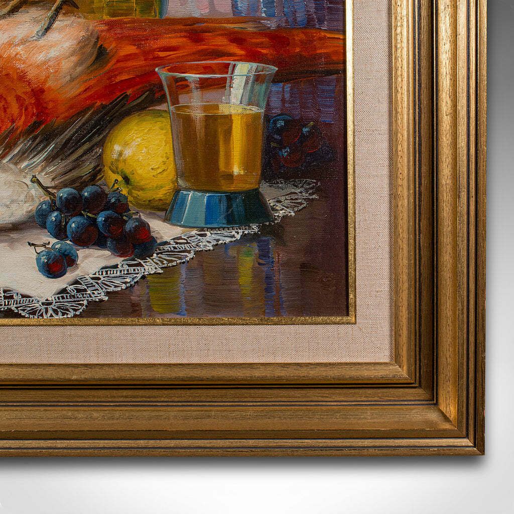 photo furniture Large Vintage Still Life Painting, German, Framed Art, Oil On Canvas, Stilleben