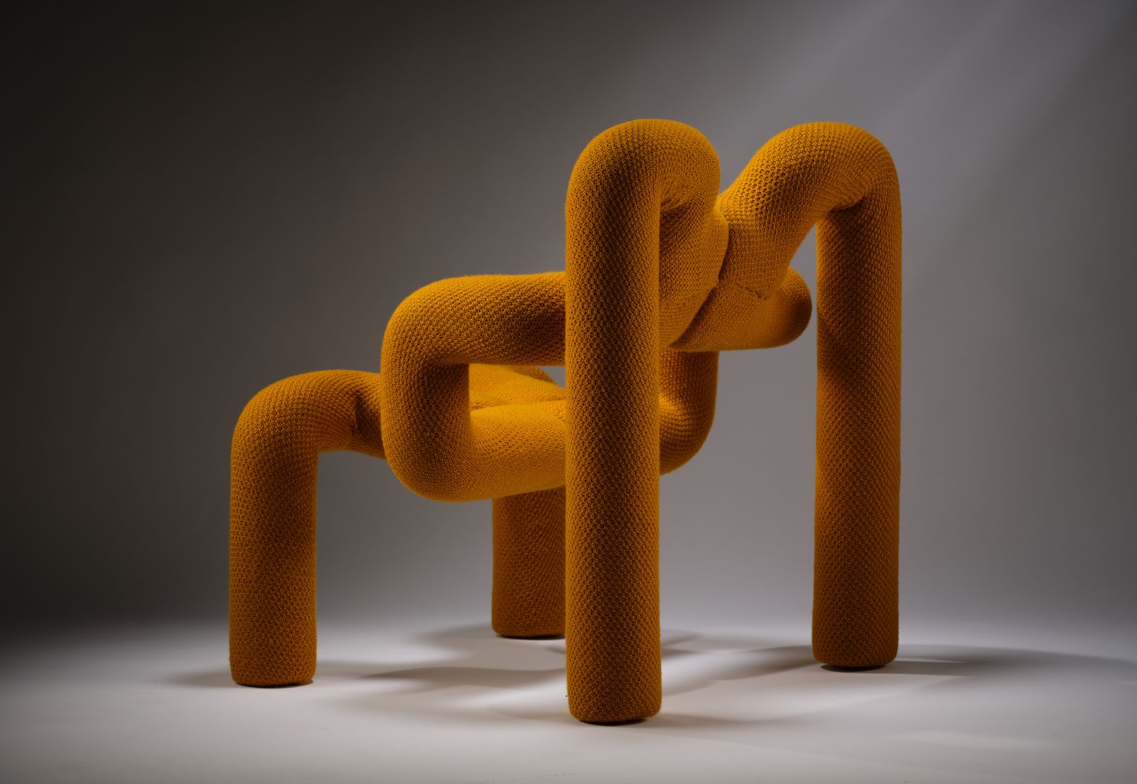 Mod Ekstrem Armchair Designed By Terje Ekstrom For Stokke Varier In Saffron Knit, Norway Circa 1980’s photo Furniture