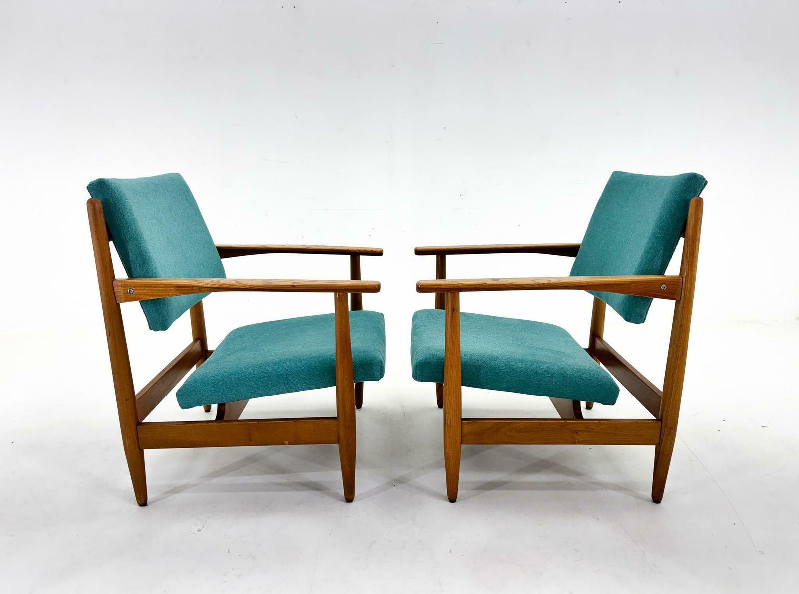 Pair Of Mid Century Armchairs, Czechoslovakia, 1970's photo for sale