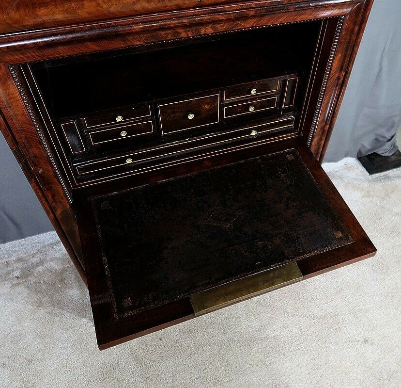 2600.0 Small Mahogany Veneer Secretary, Restoration Period – Early 19th Century photo