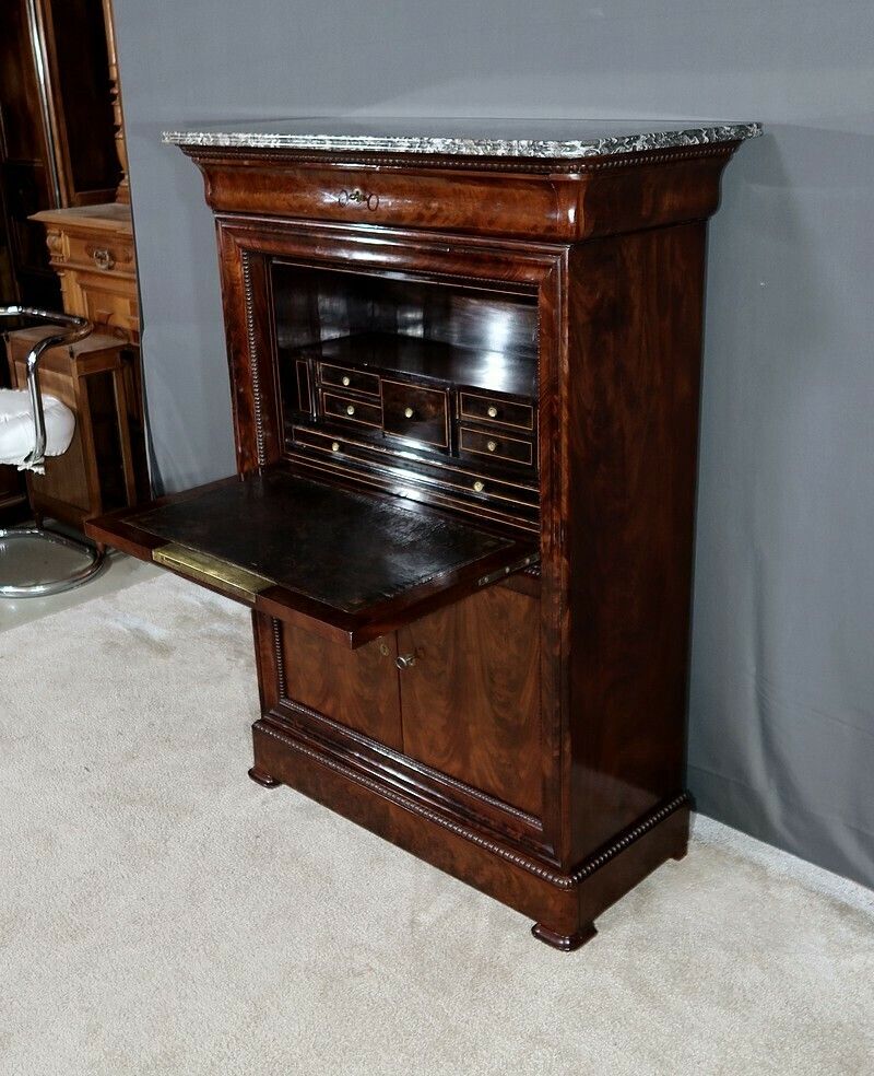 photo buy Small Mahogany Veneer Secretary, Restoration Period – Early 19th Century
