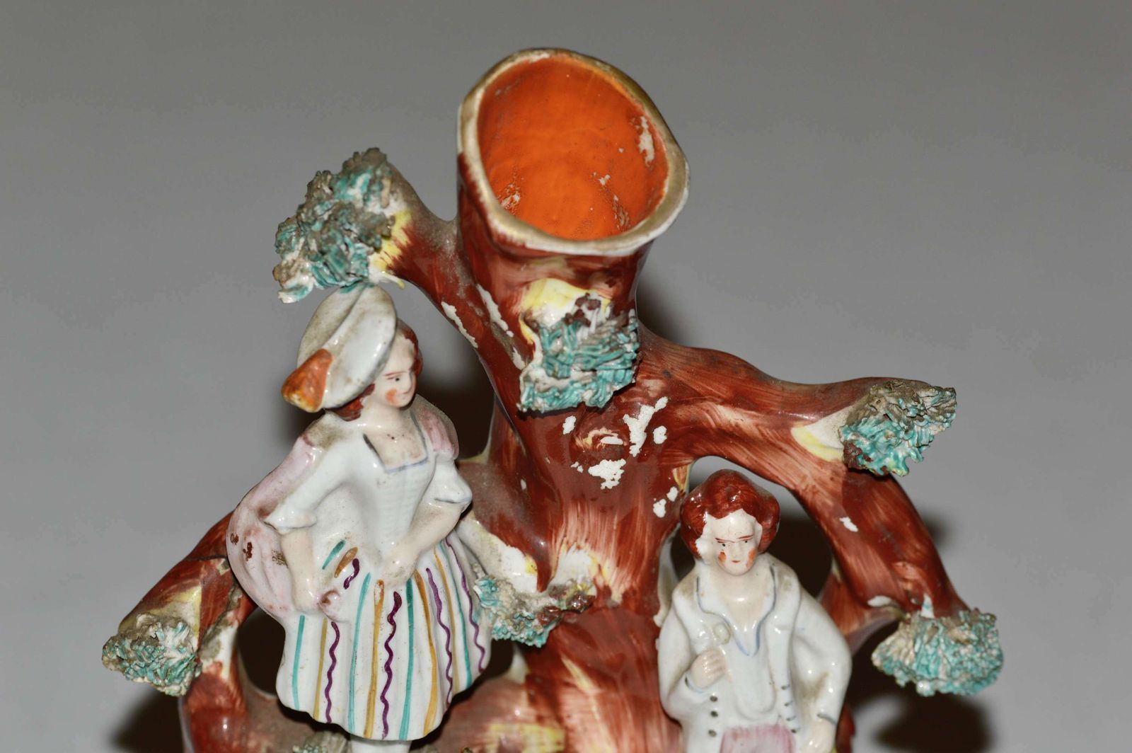 A 19th Century Staffordshire Spill Vase Of A Courting Couple photo furniture