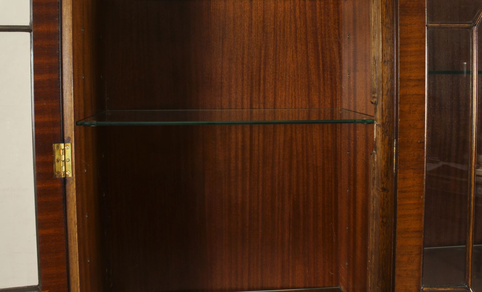2850.0 Vintage Flame Mahogany Breakfront Bookcase 20th Century photo