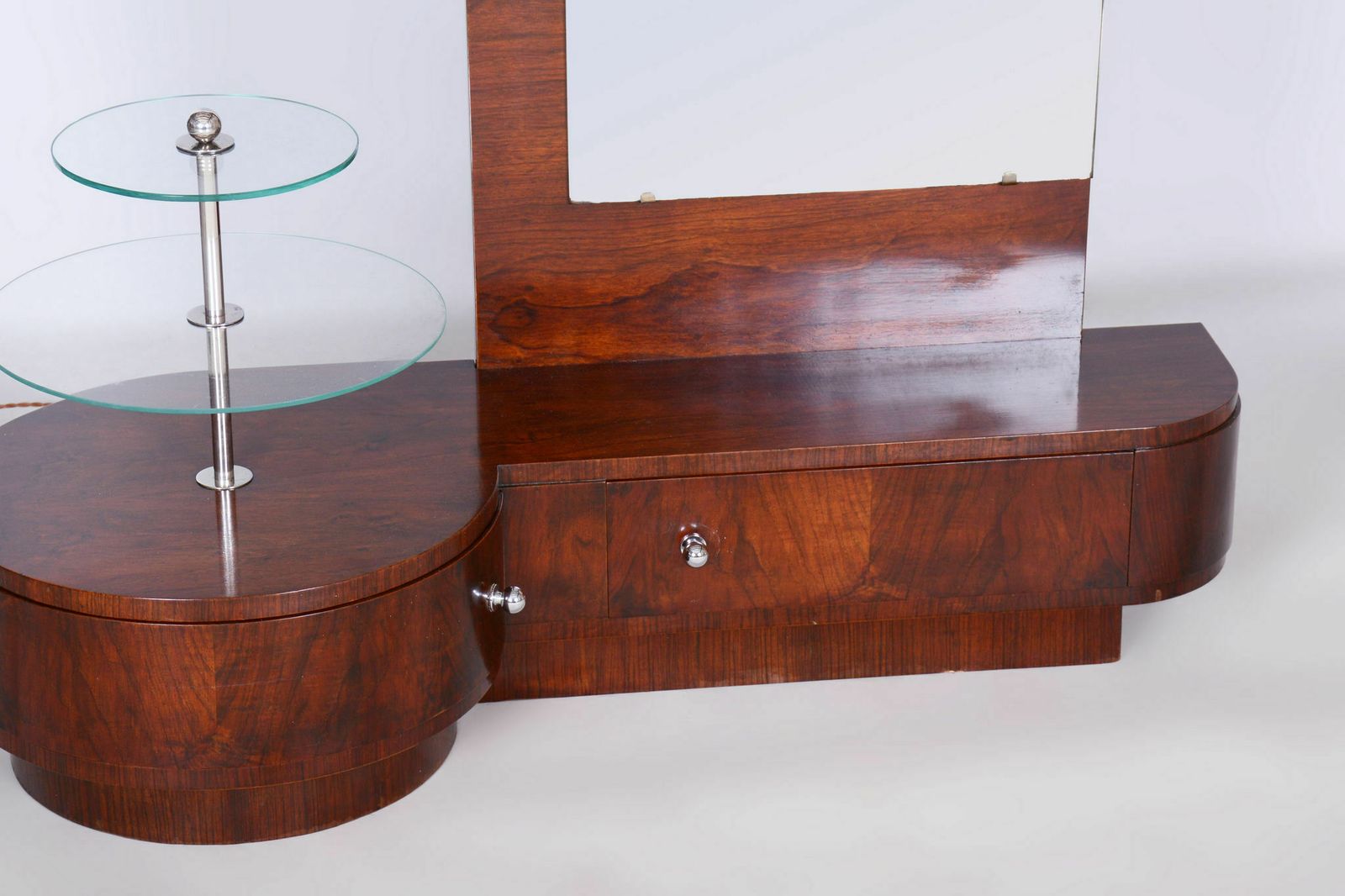 Home Decor Restored Art Deco Dressing Mirror, By Halabala, Up Zavody, Walnut, Czech, 1920s photo