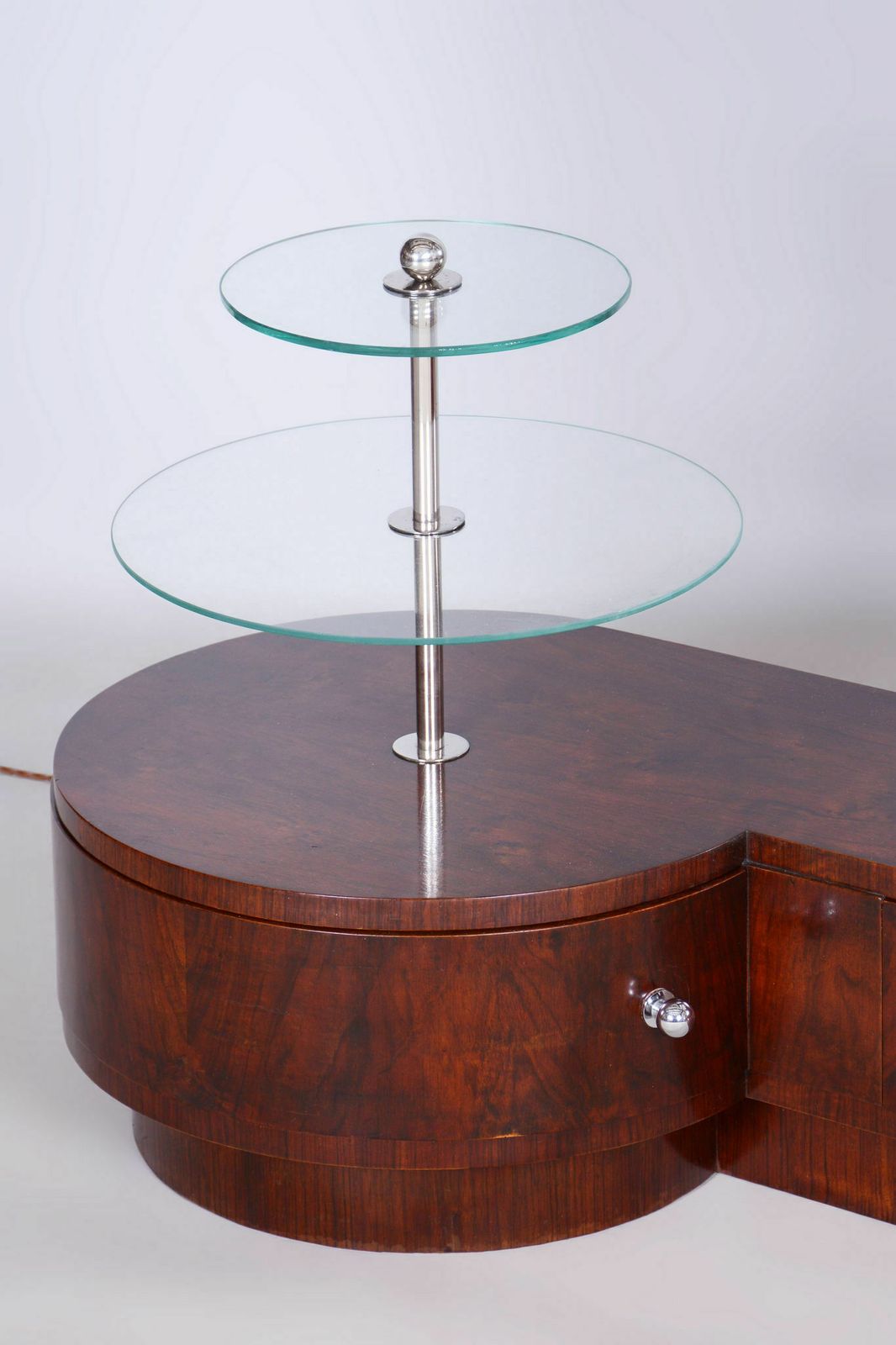 photo vintage Restored Art Deco Dressing Mirror, By Halabala, Up Zavody, Walnut, Czech, 1920s