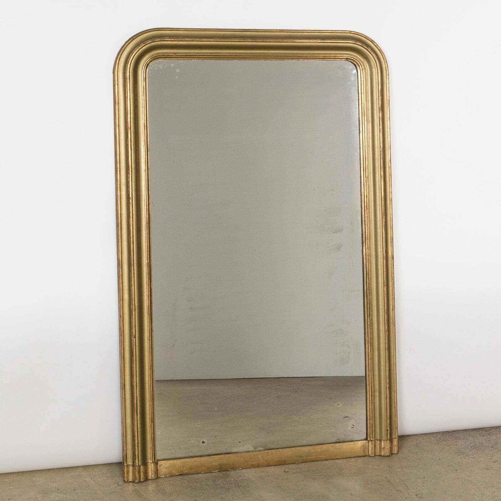 19e Eeuwse Antieke Franse Goudgele Louis Philippe Spiegel photo furniture