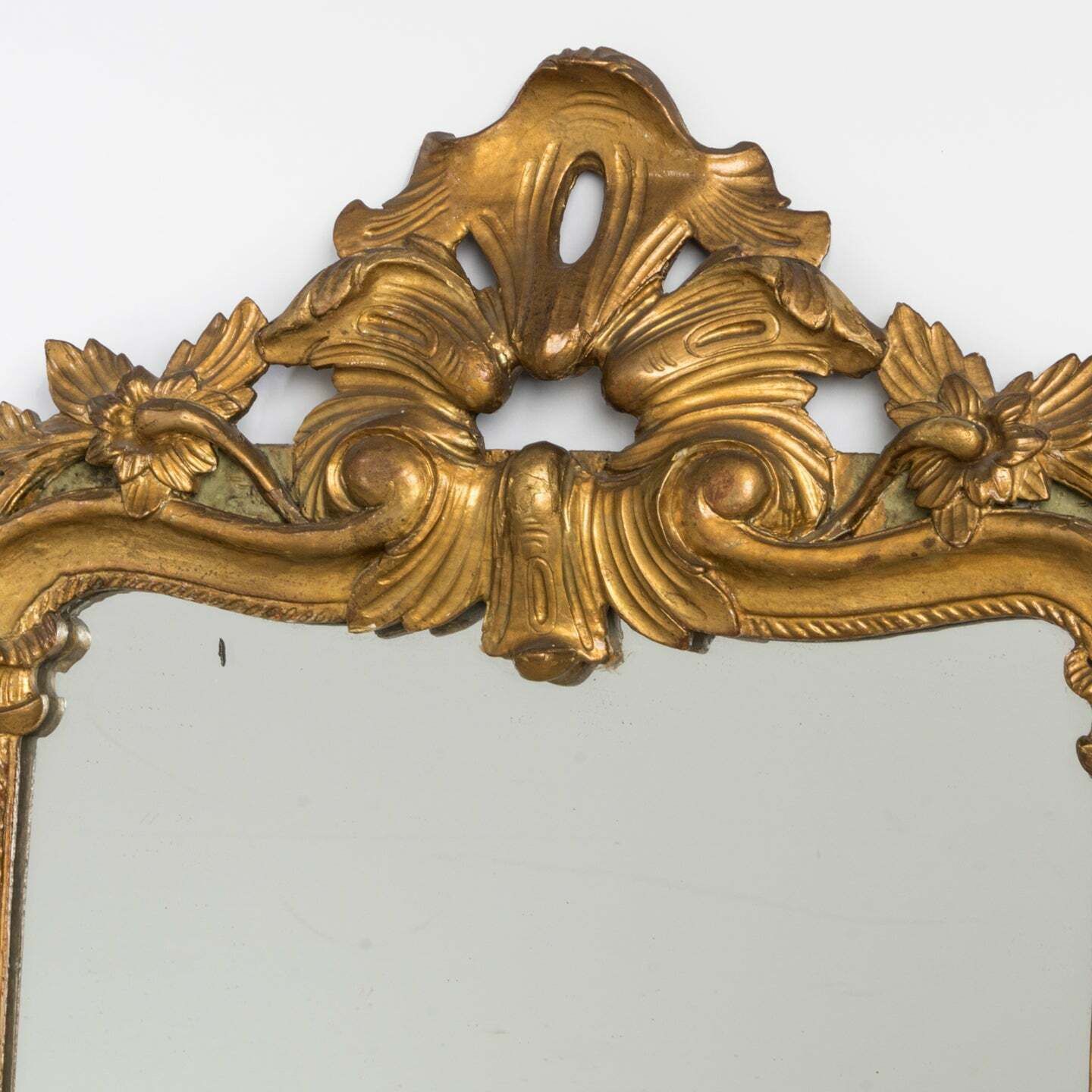 Antieke Franse Bloemenspiegel, 19e Eeuw, Jaren 1800 photo Woonaccessoires