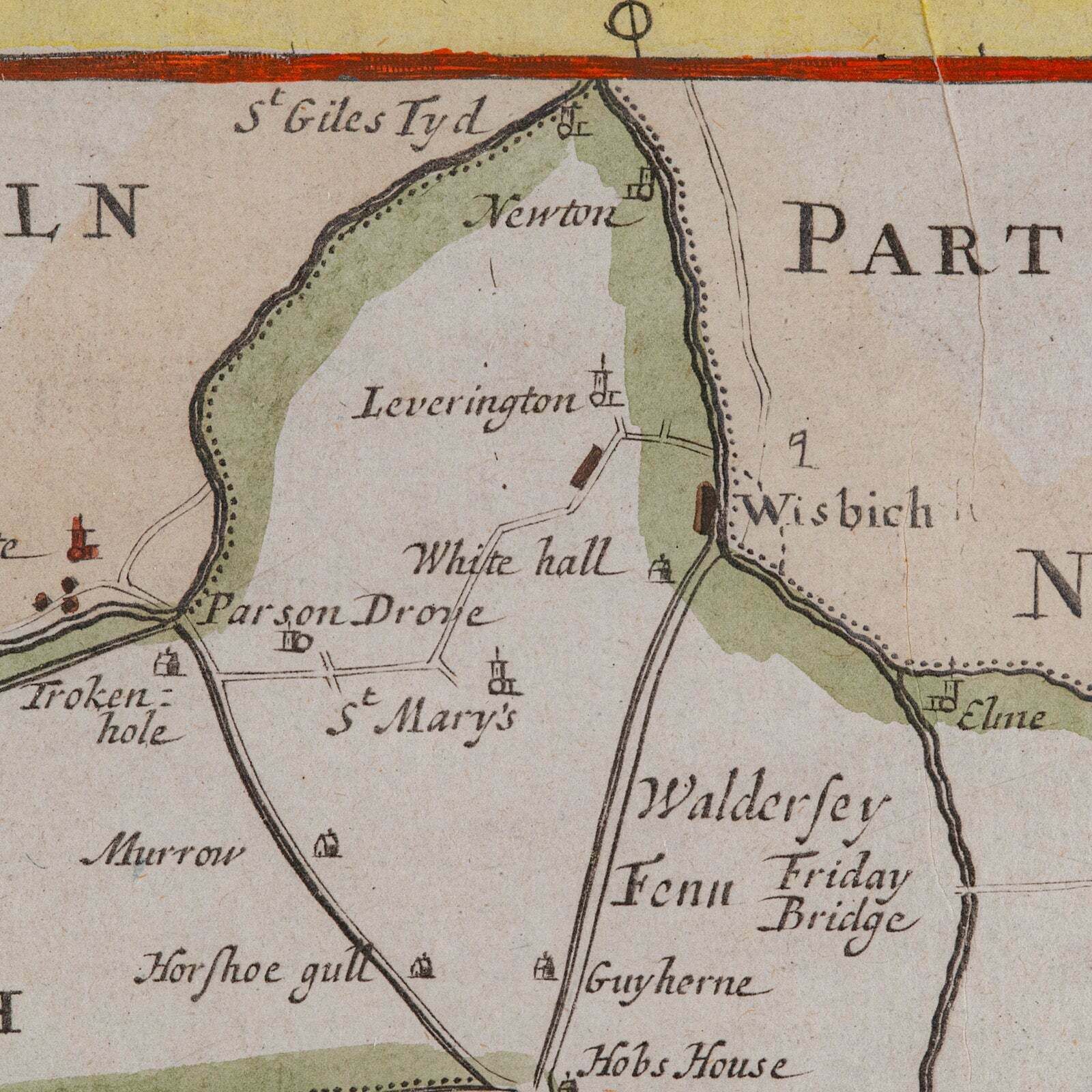 795.0 Antique County Map, Cambridgeshire, English, Framed Cartography, Robert Morden photo