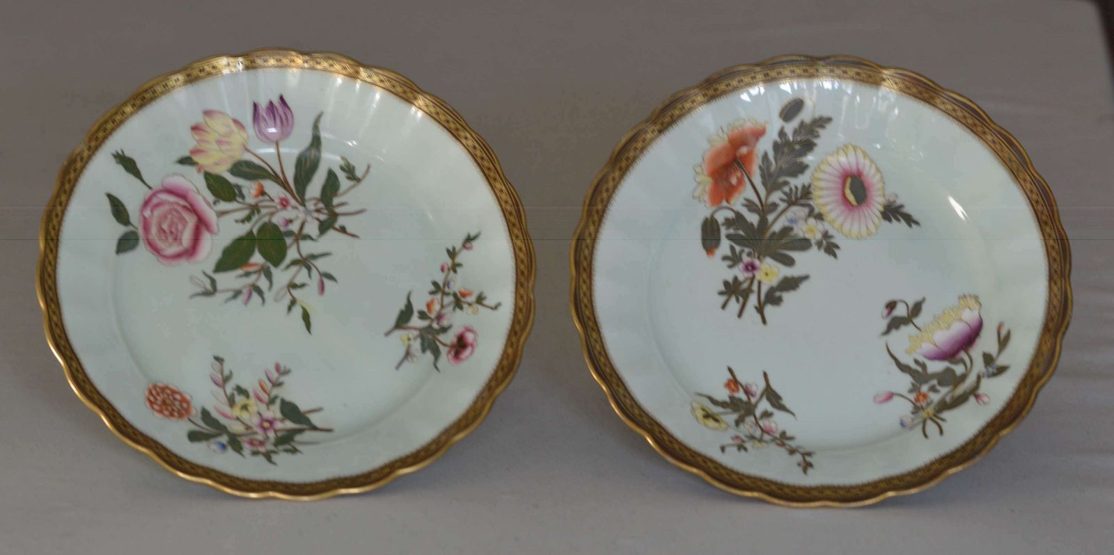 A Stunning Pair 1885 Royal Worcester Porcelain Pedestal Dishes / Tazza photo furniture
