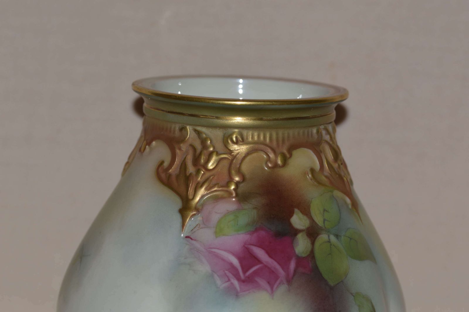 Royal Worcester 1911 Hand Painted Potpourri Vase 'Roses' Without Cover photo Home Decor