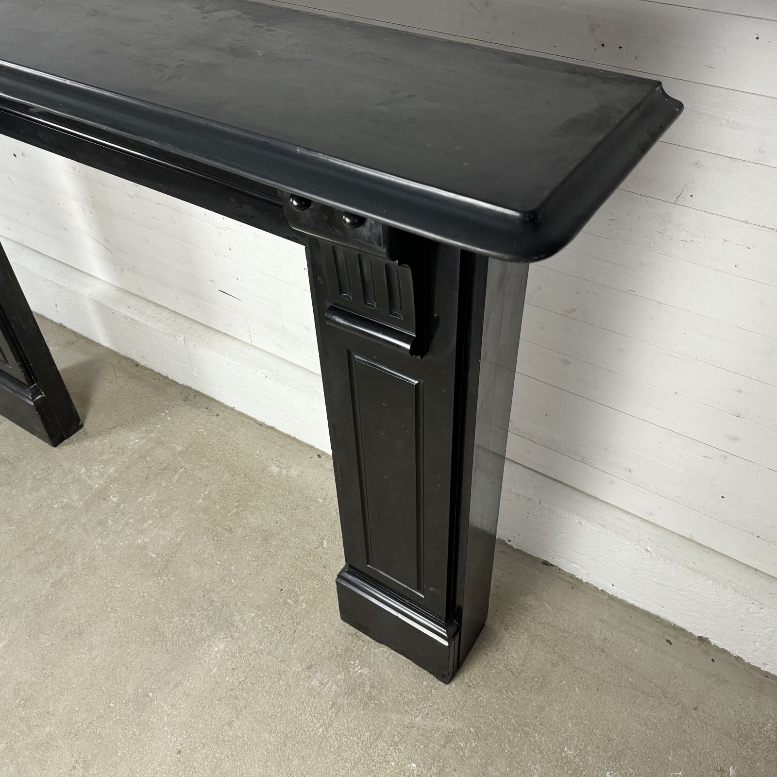 Grand Edwardian Black Marble Fire Surround With Corbels photo Home Fixtures