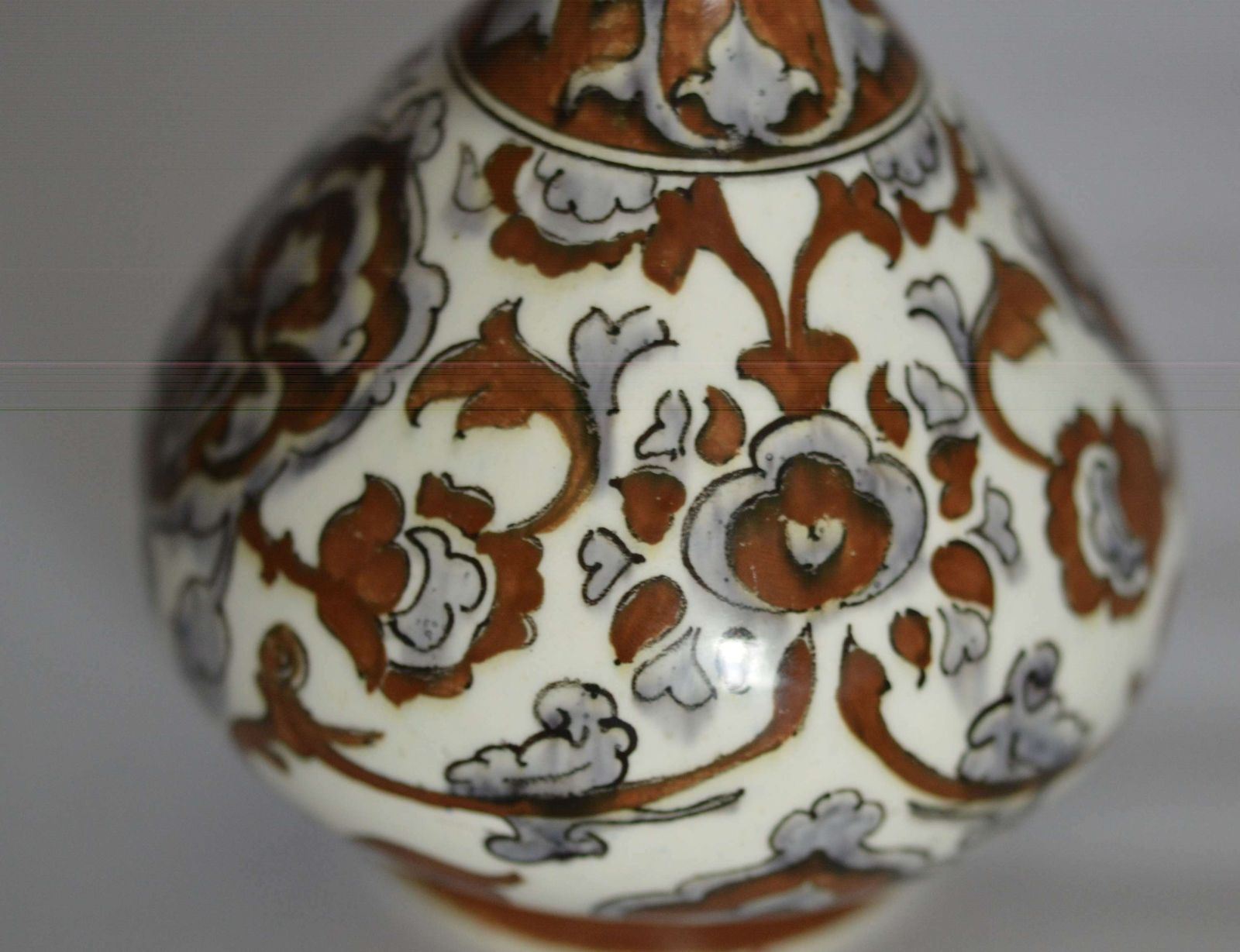 Stunning Art Nouveau 1892 Rozenburg Den Haag   Knobby Vase photo vintage