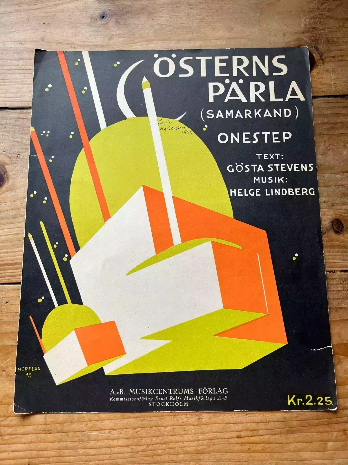 photo for sale 1 Framed Antique Art Deco Illustrated Swedish Sheet Music Film Poster Wall Art