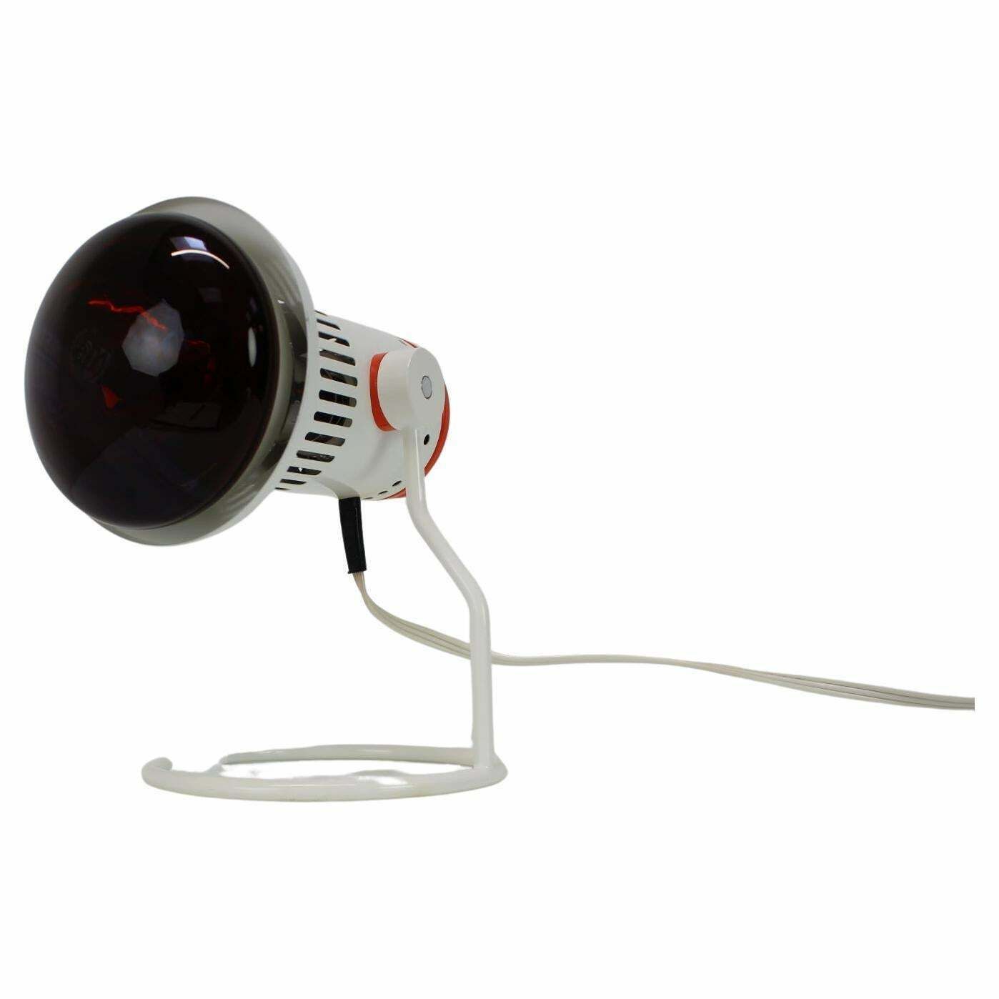 Mid Century Infra Red Table Lamp, Chirana 1980's, Czechoslovakia