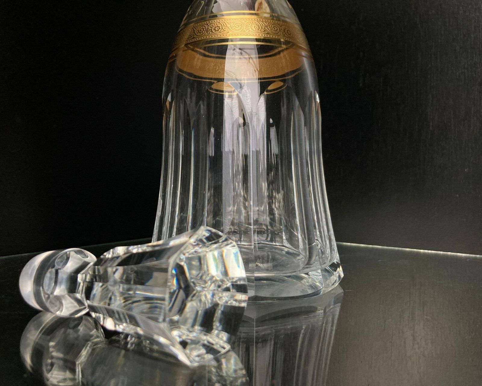 Crystal Decanter Gold | 1pcs | 24k By Theresienthal (Minton Borte) photo 265.0