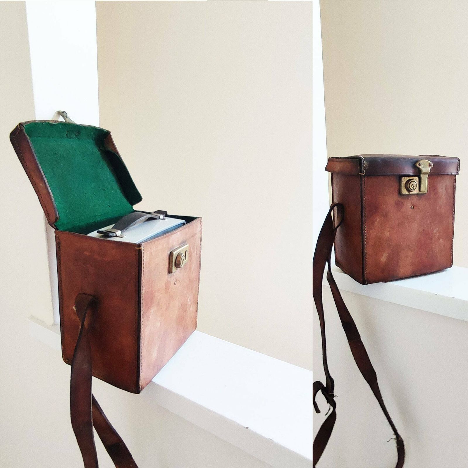 50's Post Office Multi Range Ac / Dc Volt & Amperes Multi Meter Model No. 14c W/ Leather Case   Sbm 82/5   Vintage Testing Equipment photo for sale