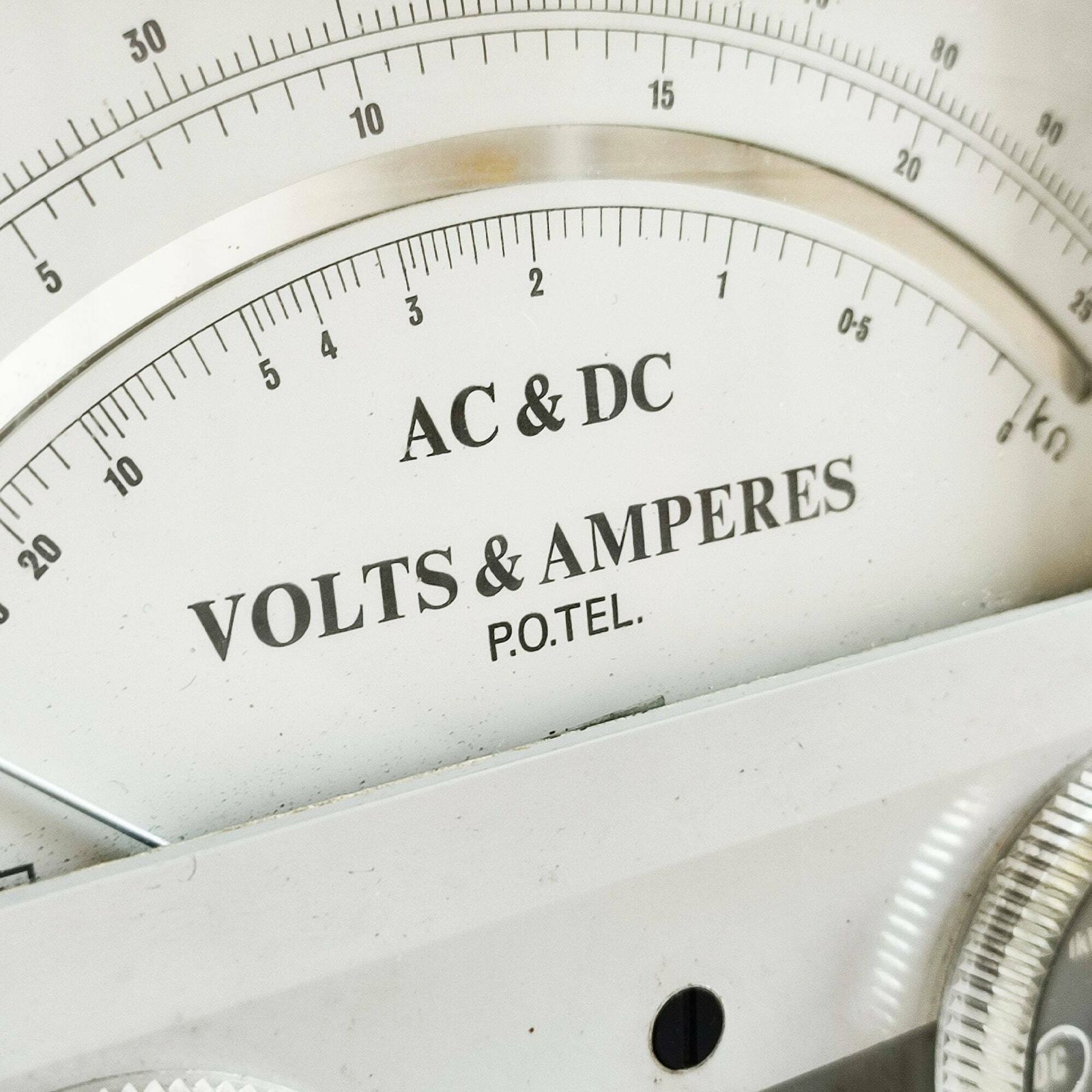 50's Post Office Multi Range Ac / Dc Volt & Amperes Multi Meter Model No. 14c W/ Leather Case   Sbm 82/5   Vintage Testing Equipment photo 115.0