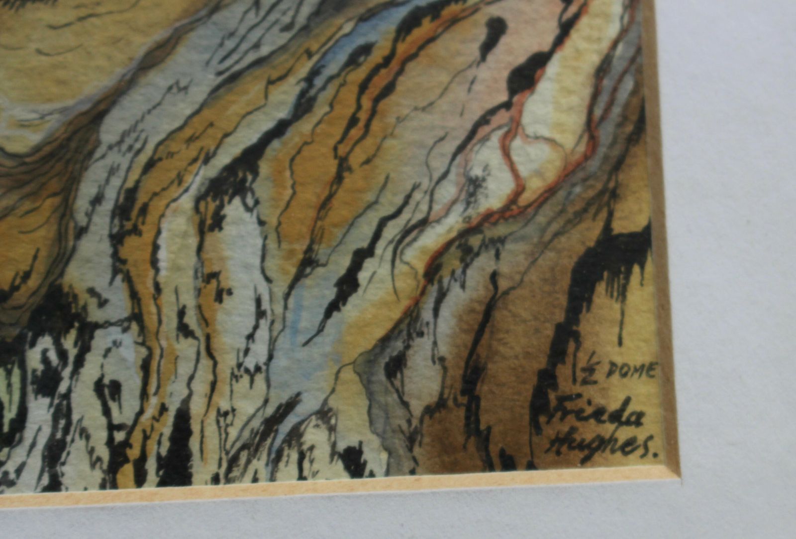 A Fine Pen & Wash Painting 'Half Dome' ~ Yosemite, By Frieda Hughes photo furniture