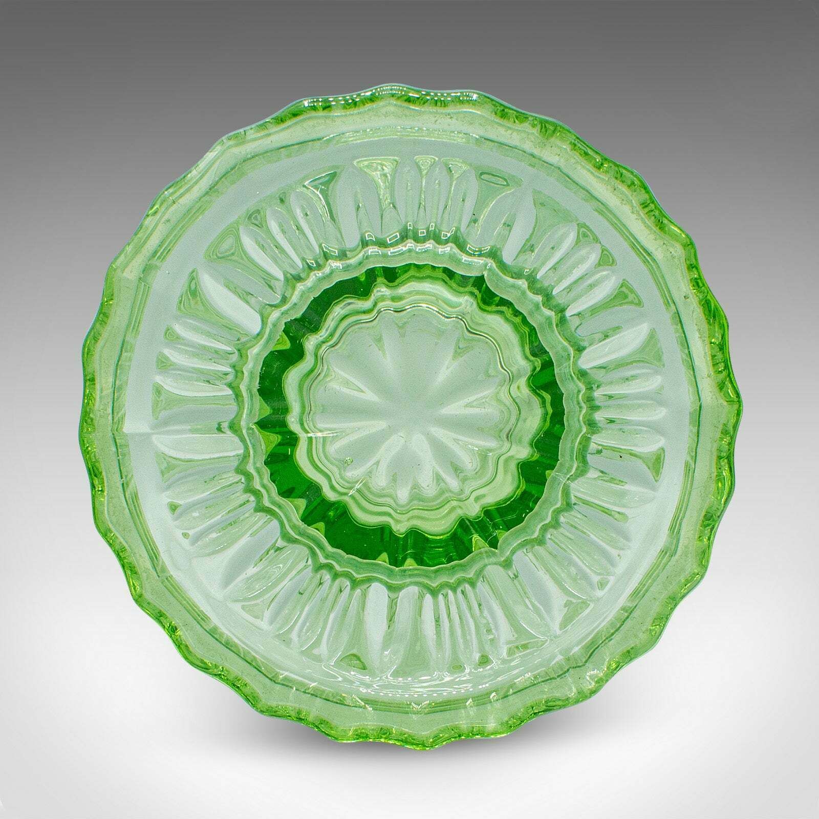 Home Decor Tall Vintage Sharing Sundae Cup, English, Art Glass, Dessert Server, Circa 1930 photo